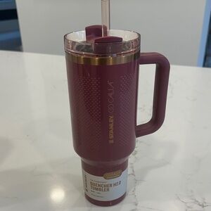 Stanley Calia Edition Burgundy Tumbler with Gold Trim